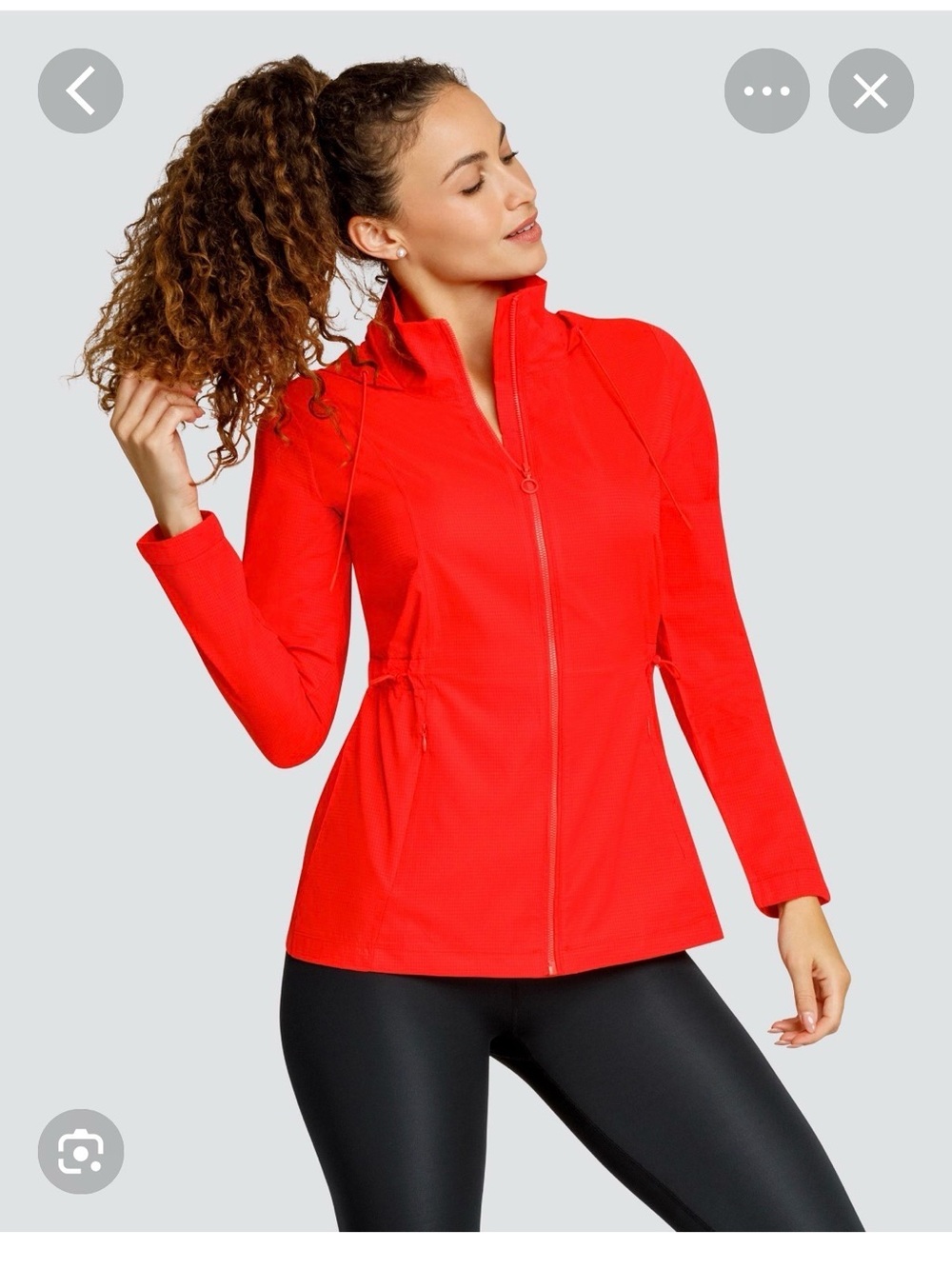 Tail Red Zip-Up Jacket Flamenco Red
